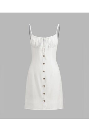 Bundle of 2 Commense Darling Linen Plain Mini Dress. White & Black. Small.